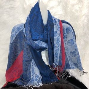 100% Pashmina scarf beautiful blues
